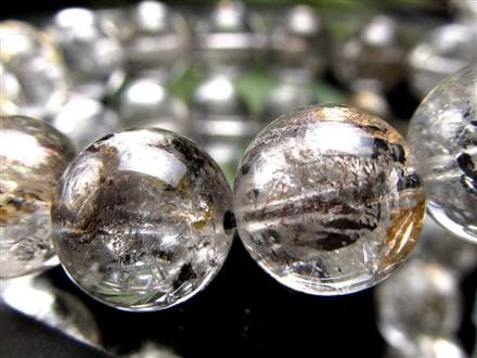 エレスチャルクォーツ 骸骨水晶 ブレスレット 水晶の最終形態 グラファイト