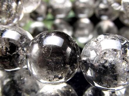 エレスチャルクォーツ 骸骨水晶 ブレスレット 水晶の最終形態 グラファイト