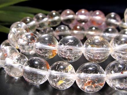 ライモナイトインクォーツ ブレスレット 褐鉄鉱 水晶 貫入