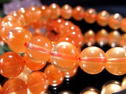 オレンジラビットファー クォーツ ラビットファー ラビットヘア ブレスレット