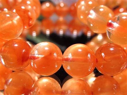 オレンジラビットファー クォーツ ラビットファー ラビットヘア ブレスレット