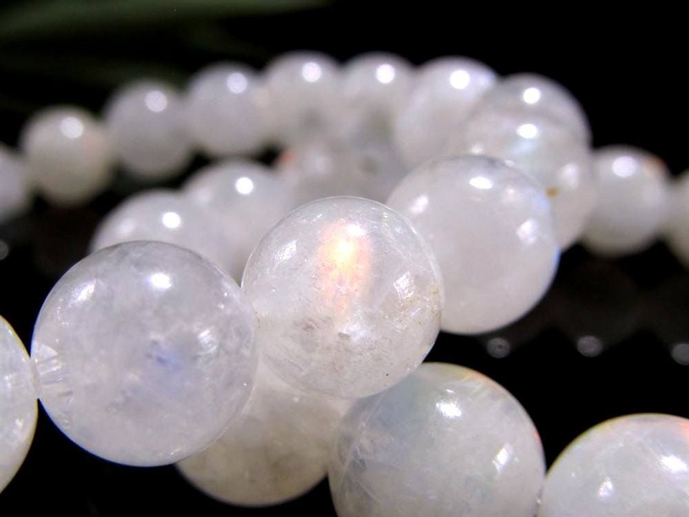 レインボームーンストーン ムーンストーン ブレスレット ホワイトラブラドライト Moonstone