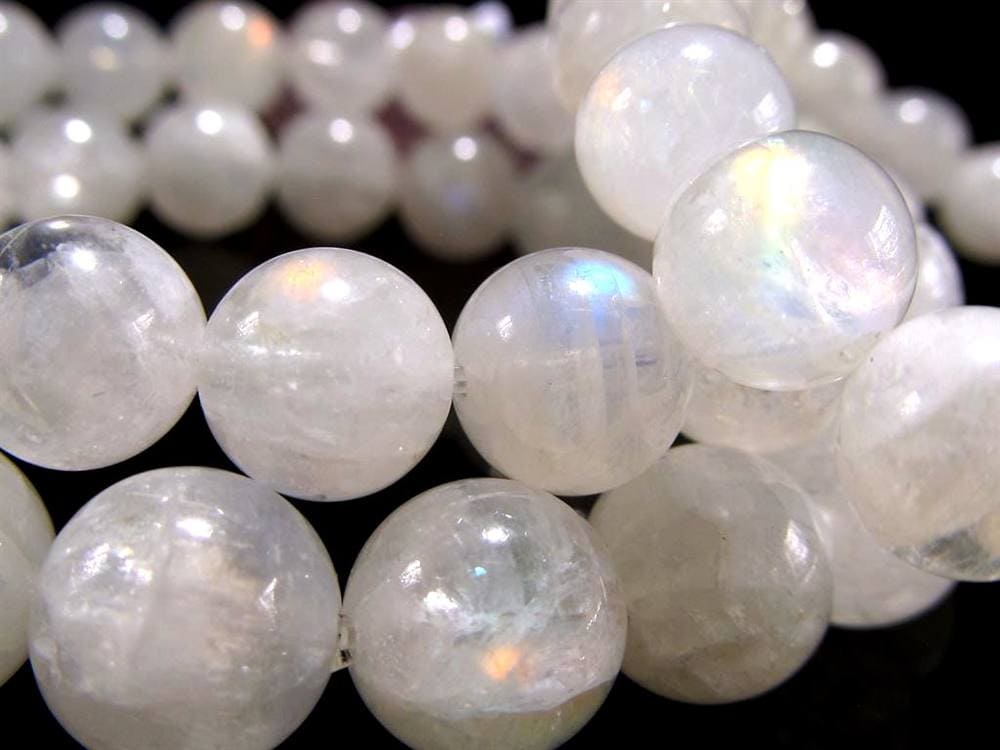 レインボームーンストーン ムーンストーン ブレスレット ホワイトラブラドライト Moonstone