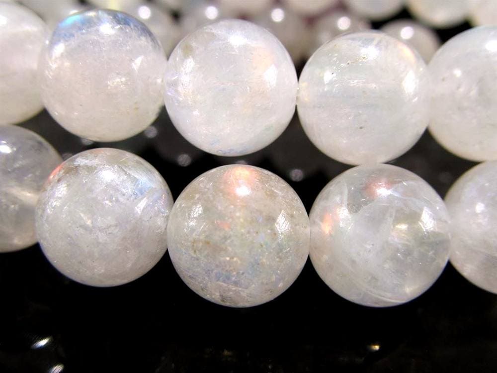 レインボームーンストーン ムーンストーン ブレスレット ホワイトラブラドライト Moonstone