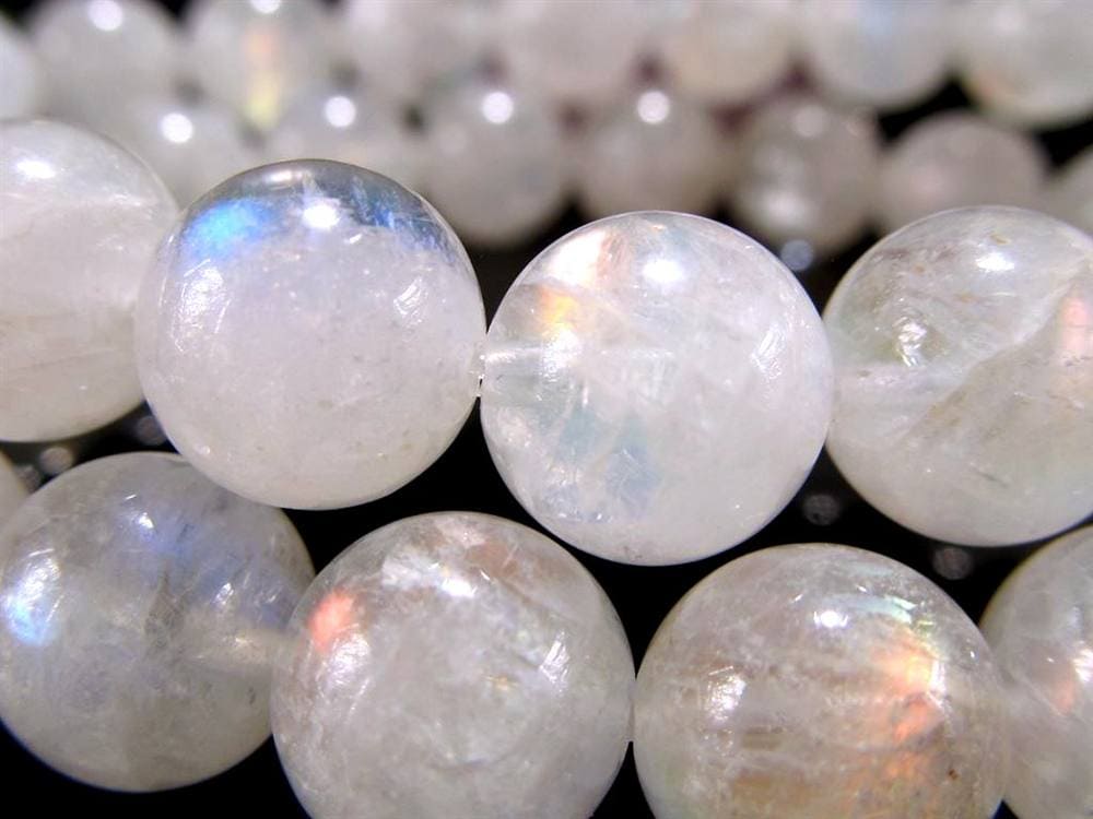 レインボームーンストーン ムーンストーン ブレスレット ホワイトラブラドライト Moonstone
