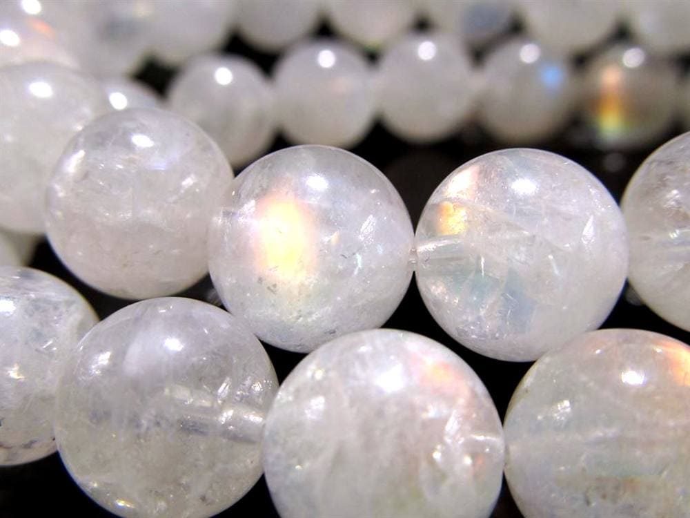 レインボームーンストーン ムーンストーン ブレスレット ホワイトラブラドライト Moonstone