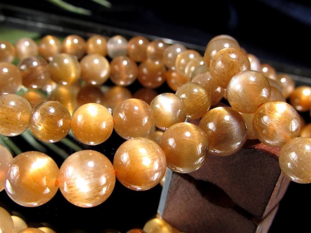 サンムーンストーン サンストーン ムーンストーン ブレスレット 長石 フェルドスパー