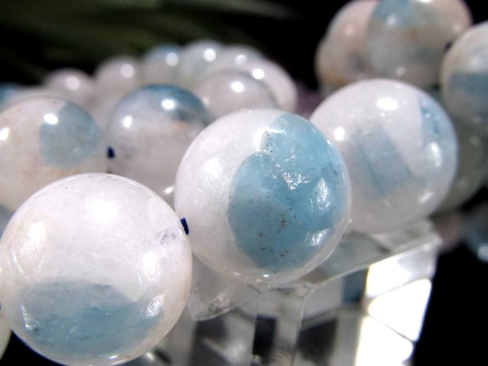 アクアマリン 藍柱石 ブレスレット 誕生石 ベリル