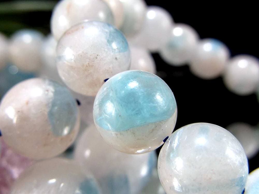 アクアマリン 藍柱石 ブレスレット 誕生石 ベリル