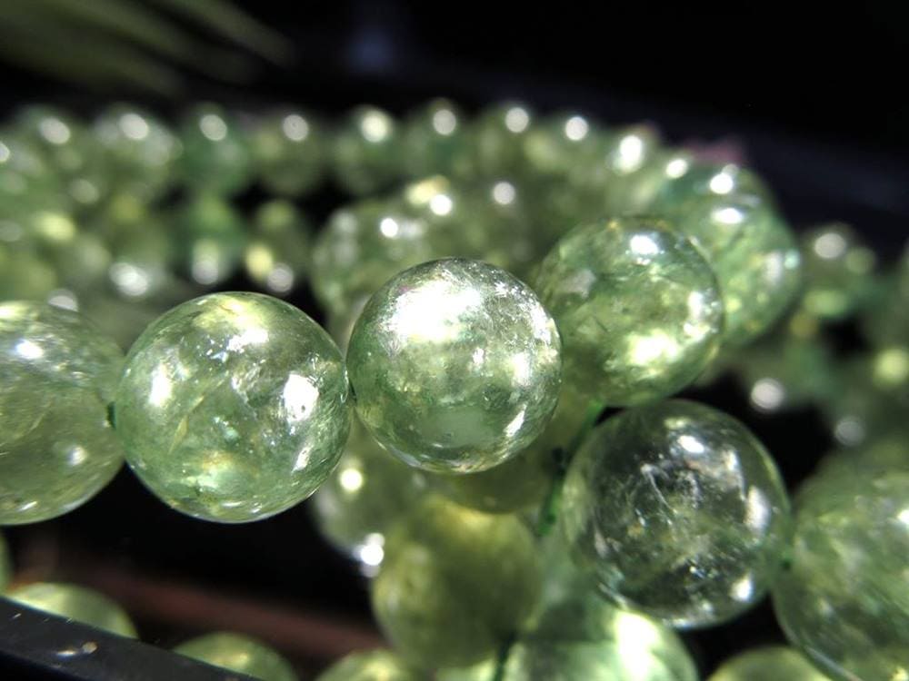 マイカ ブレスレット エメラルド 雲母 アグリゲート