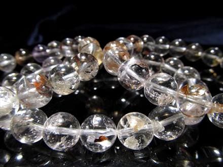 オイルインクォーツ 石油入り水晶 ブレスレット パキスタン産 ライモナイト