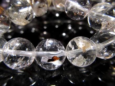 オイルインクォーツ 石油入り水晶 ブレスレット パキスタン産 ライモナイト