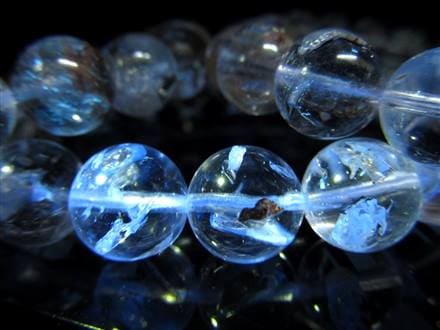 オイルインクォーツ 石油入り水晶 ブレスレット パキスタン産 ライモナイト