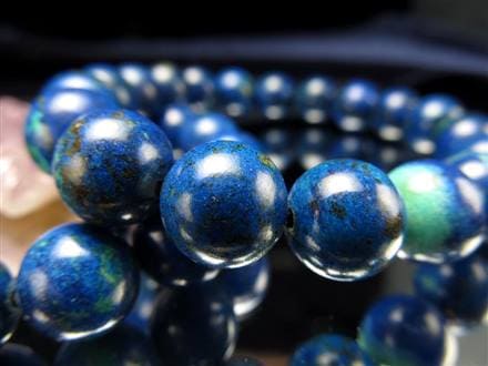 クリソコラ シャッタカイト マラカイト ブレスレット.アズライト