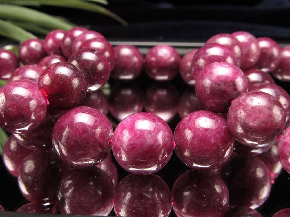 ルビーインゾイサイト アニョライト グリーンゾイサイト ブレスレット ナイジェリア産