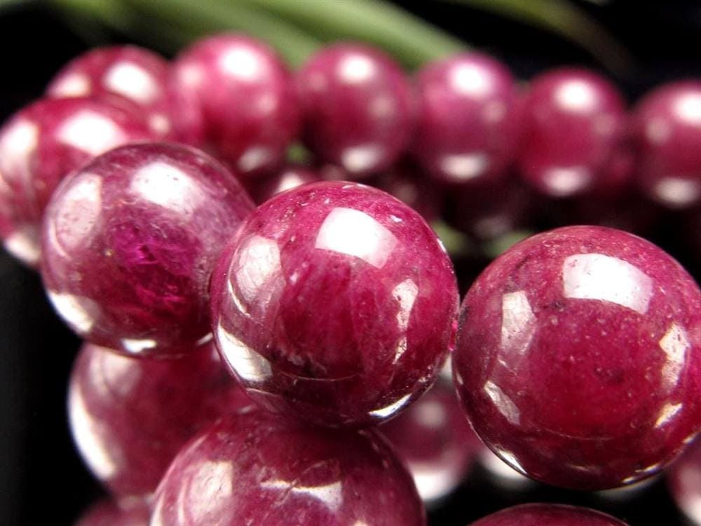 ルビーインゾイサイト アニョライト グリーンゾイサイト ブレスレット ナイジェリア産