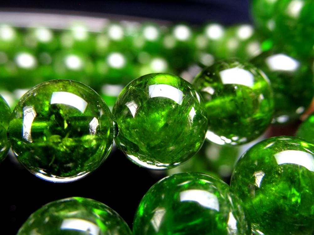 クロムダイオプサイト 緑色透輝石 ブレスレット ダイオプサイト ダイオプサイド