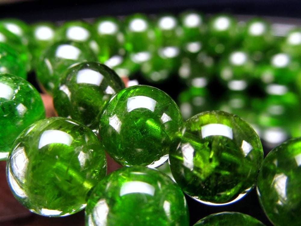 クロムダイオプサイト 緑色透輝石 ブレスレット ダイオプサイト ダイオプサイド