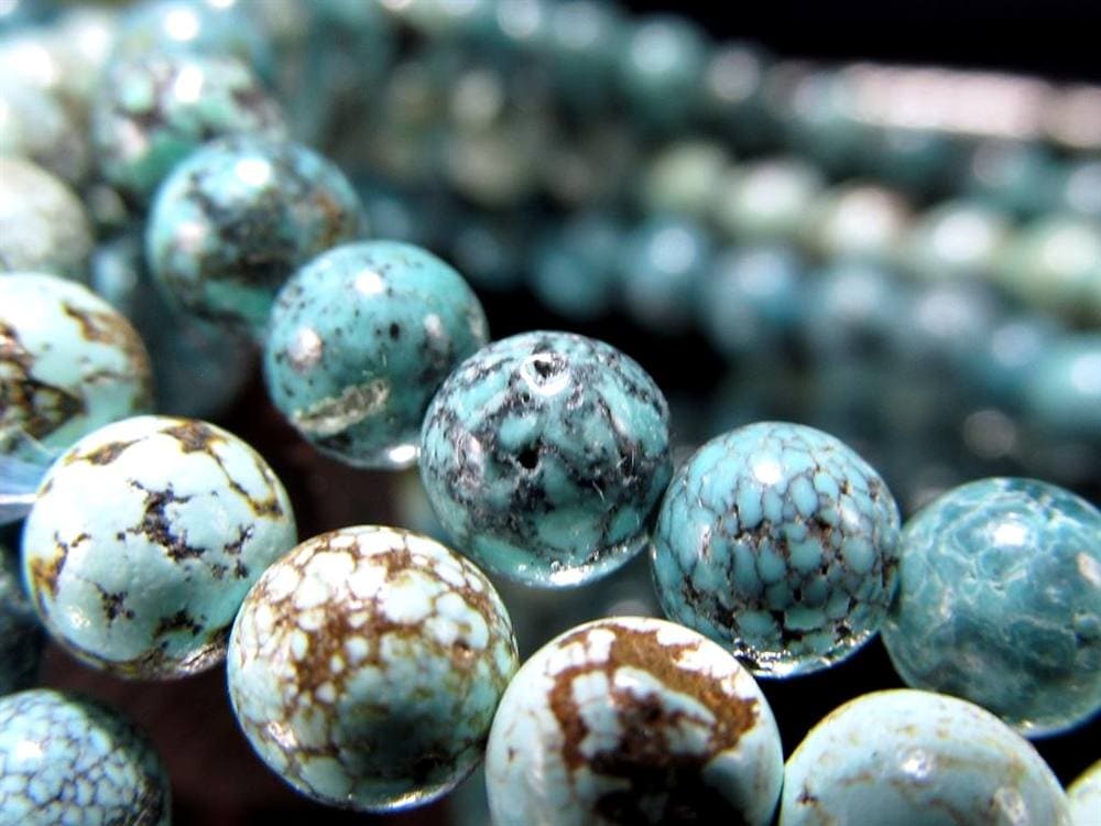 ターコイズ トルコ石 ブレスレット 誕生石 フーベイターコイズ