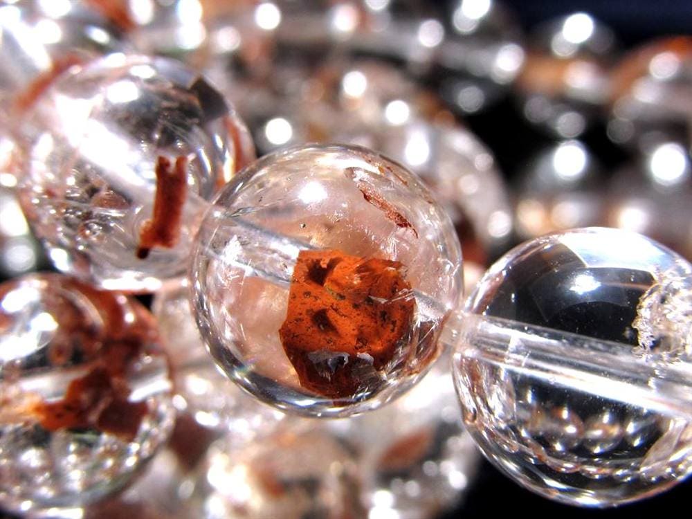 ライモナイトインクォーツ ブレスレット 褐鉄鉱 水晶