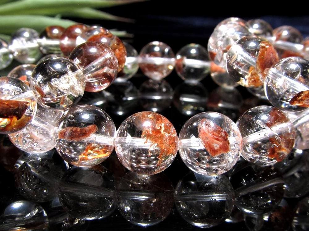 ライモナイトインクォーツ ブレスレット 褐鉄鉱 水晶