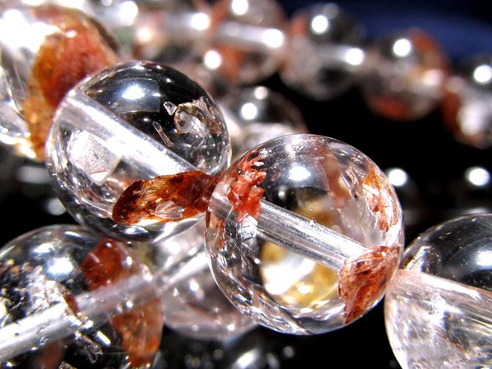 ライモナイトインクォーツ ブレスレット 褐鉄鉱 水晶