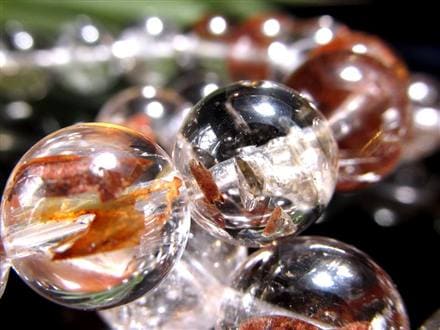 ライモナイトインクォーツ ブレスレット 褐鉄鉱 水晶