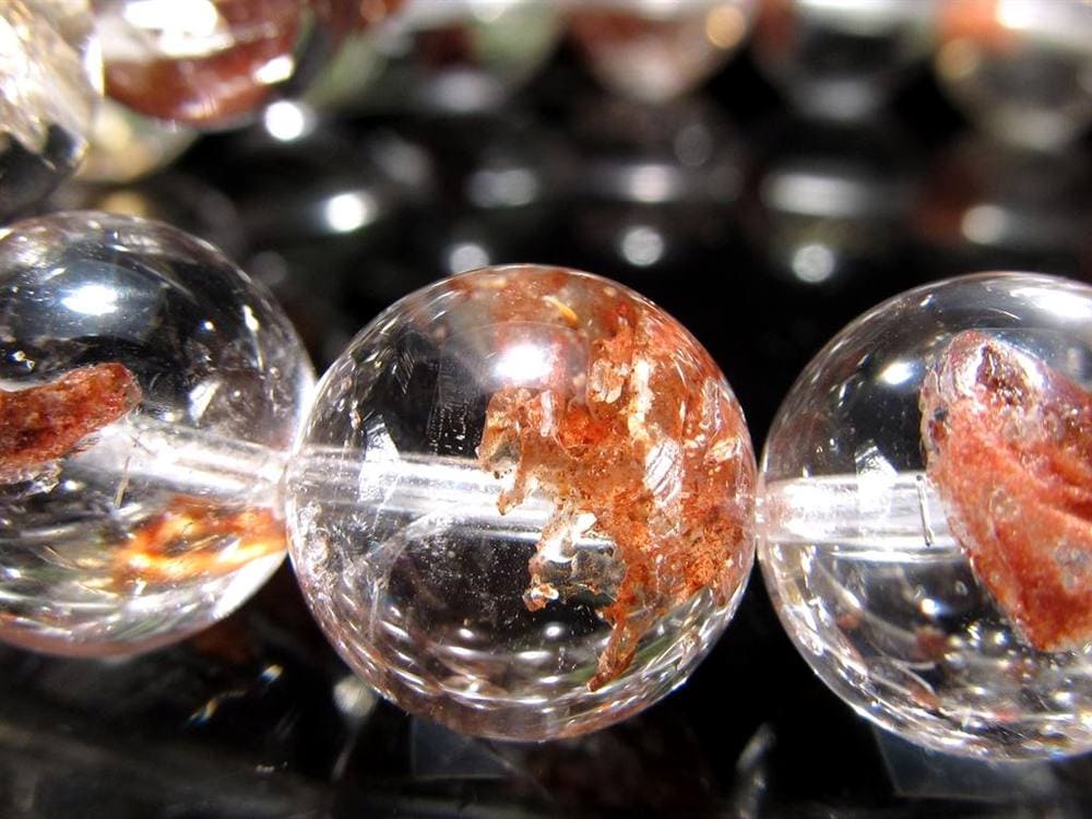 ライモナイトインクォーツ ブレスレット 褐鉄鉱 水晶