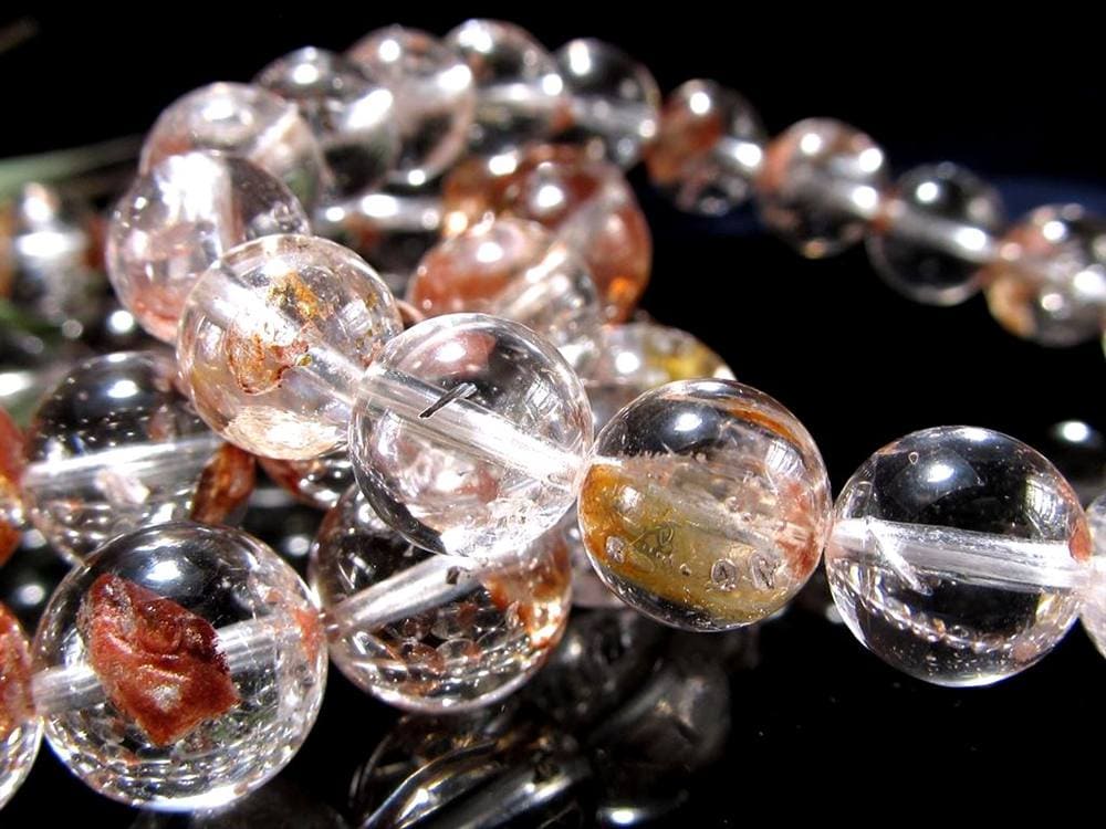 ライモナイトインクォーツ ブレスレット 褐鉄鉱 水晶