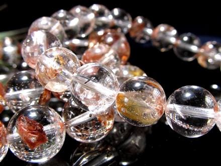 ライモナイトインクォーツ ブレスレット 褐鉄鉱 水晶