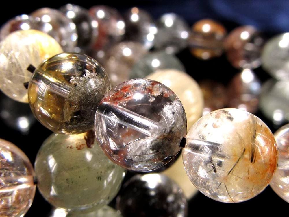 ガーデンルチルクォール 庭園針水晶 ルチルクォーツ ガーデンクォーツ ブレスレット