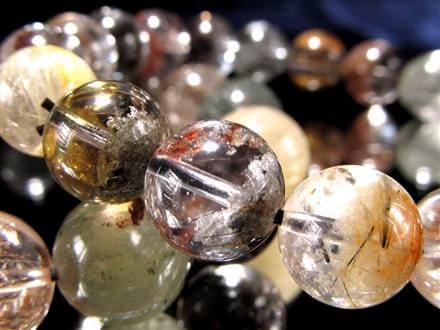 ガーデンルチルクォール 庭園針水晶 ルチルクォーツ ガーデンクォーツ ブレスレット