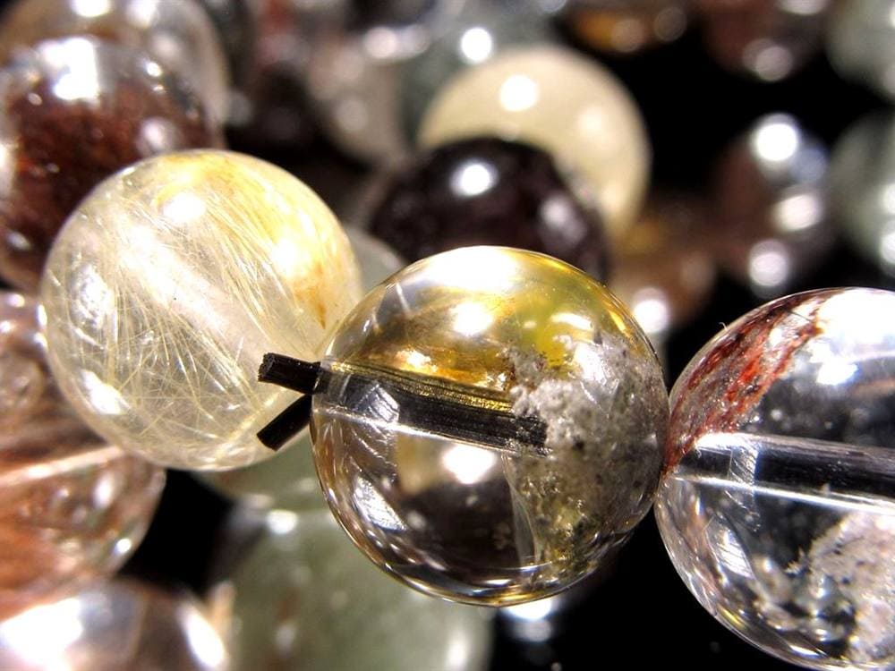 ガーデンルチルクォール 庭園針水晶 ルチルクォーツ ガーデンクォーツ ブレスレット