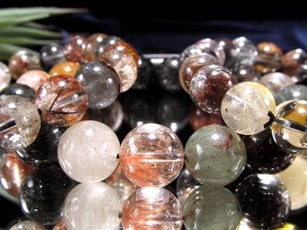 ガーデンルチルクォール 庭園針水晶 ルチルクォーツ ガーデンクォーツ ブレスレット