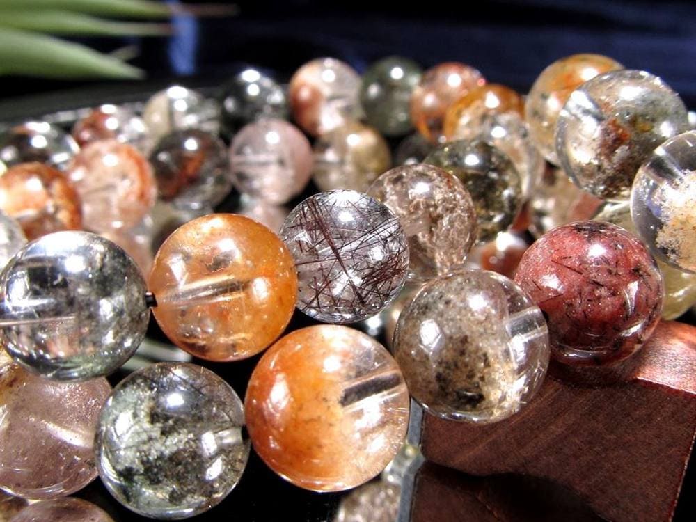 ガーデンルチルクォール 庭園針水晶 ルチルクォーツ ガーデンクォーツ ブレスレット