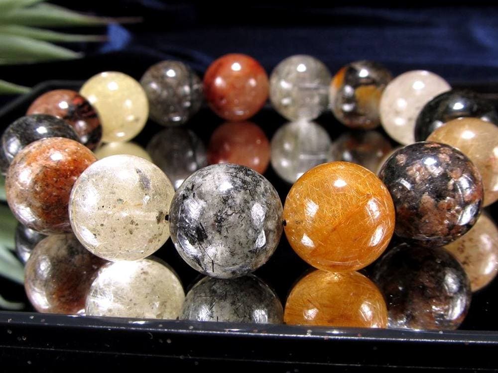 ガーデンルチルクォール 庭園針水晶 ルチルクォーツ ガーデンクォーツ ブレスレット