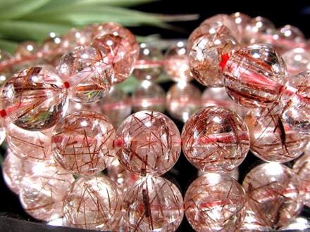 赤針 水晶 レッドルチル クォーツ ブレスレット