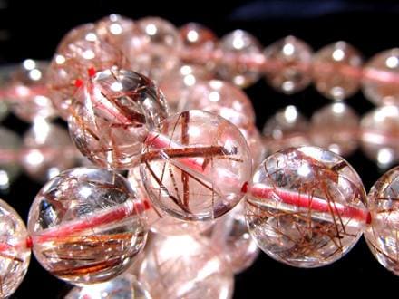 赤針 水晶 レッドルチル クォーツ ブレスレット