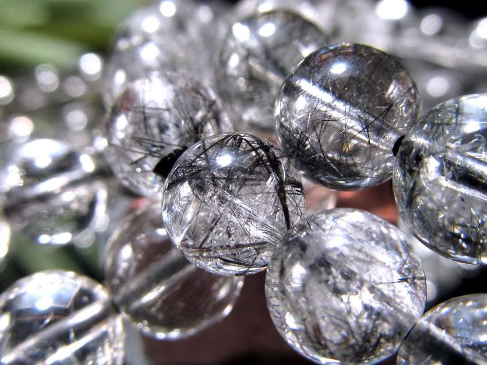 ブラックルチルクォーツ ブレスレット 黒針 ブラックトルマリン ルチルレイテッドクォーツ