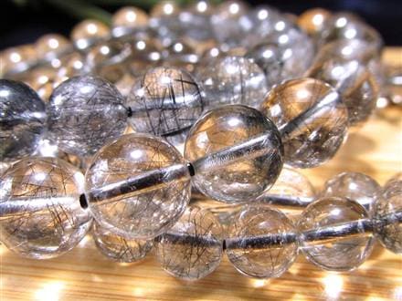 ブラックルチルクォーツ ブレスレット 黒針 ブラックトルマリン ルチルレイテッドクォーツ