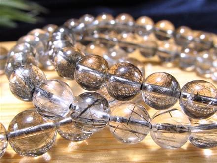ブラックルチルクォーツ ブレスレット 黒針 ブラックトルマリン ルチルレイテッドクォーツ