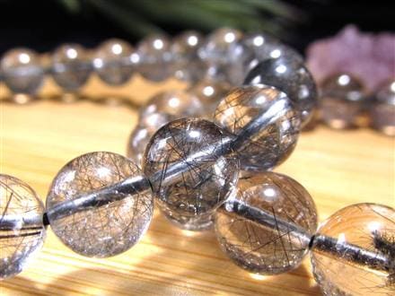 ブラックルチルクォーツ ブレスレット 黒針 ブラックトルマリン ルチルレイテッドクォーツ