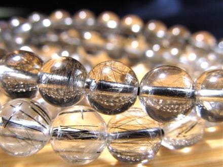 ブラックルチルクォーツ ブレスレット 黒針 ブラックトルマリン ルチルレイテッドクォーツ