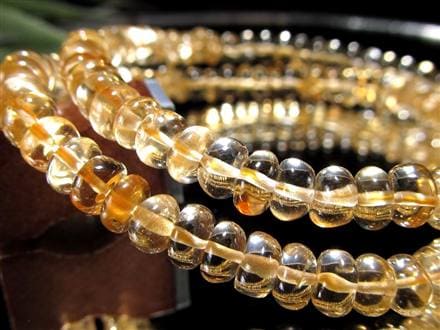 シトリン 黄水晶 ボタン ブレスレット 誕生石 アクセサリー