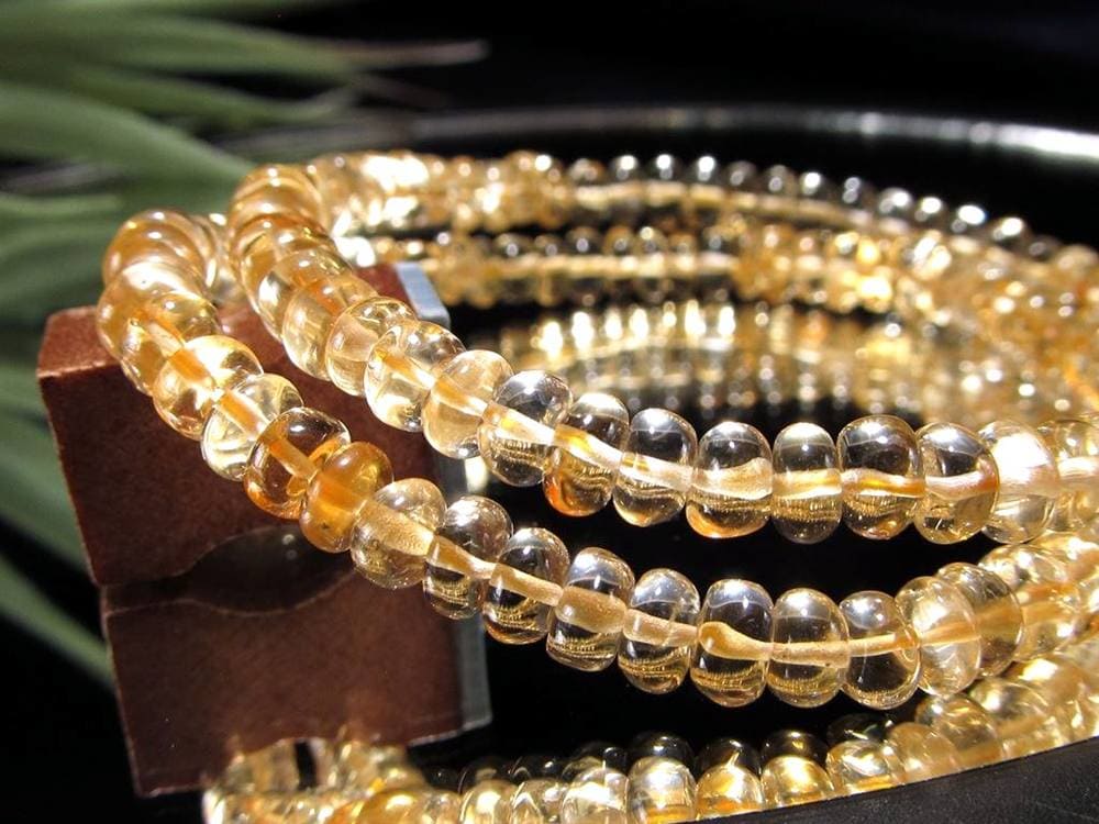 シトリン 黄水晶 ボタン ブレスレット 誕生石 アクセサリー