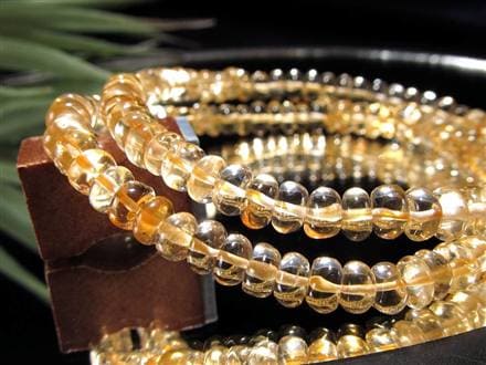 シトリン 黄水晶 ボタン ブレスレット 誕生石 アクセサリー