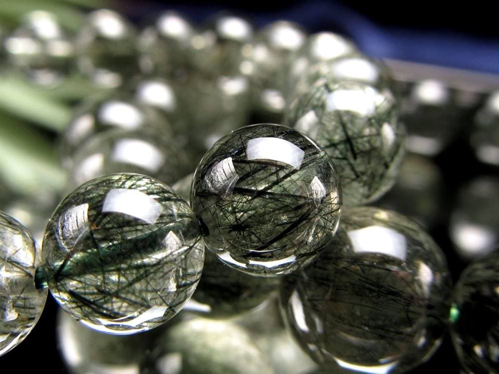 グリーンルチルクォーツ ブレスレット ルチル 天然石 パワーストーン