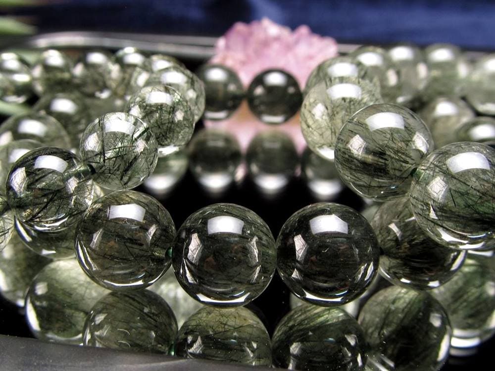 グリーンルチルクォーツ ブレスレット ルチル 天然石 パワーストーン