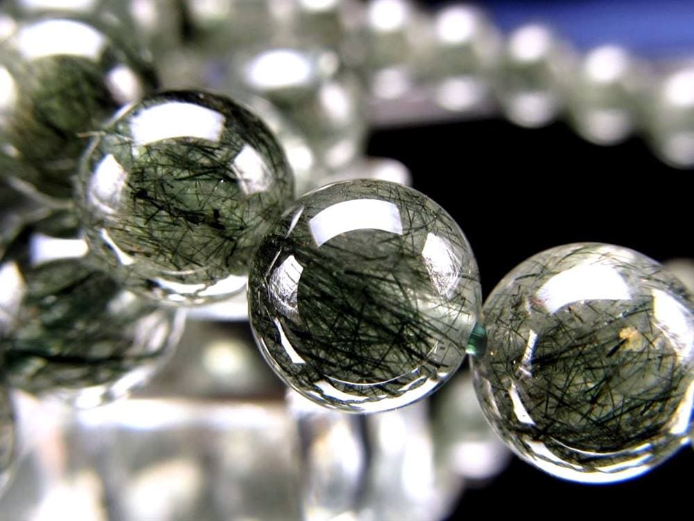 グリーンルチルクォーツ ブレスレット ルチル 天然石 パワーストーン