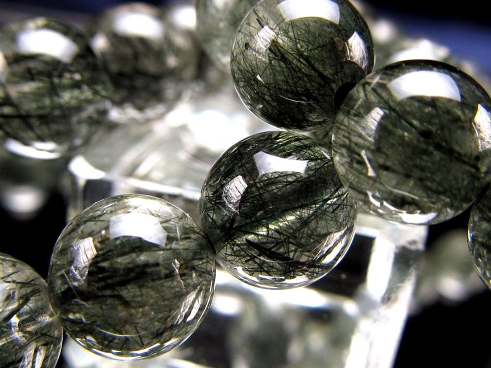 グリーンルチルクォーツ ブレスレット ルチル 天然石 パワーストーン